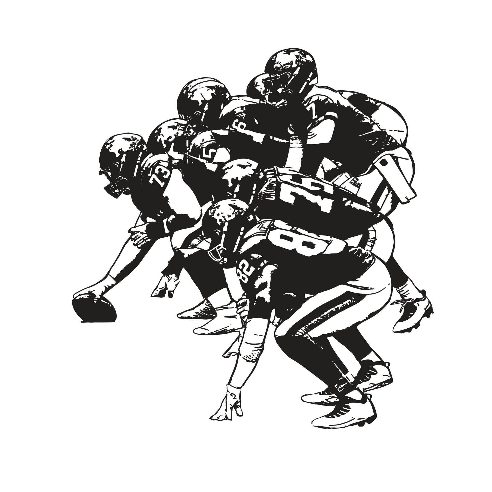 football huddle silhouette