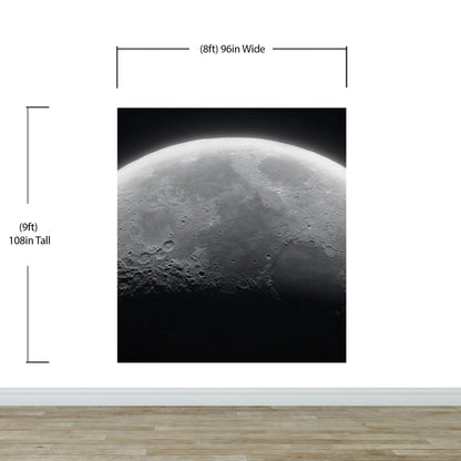 Moon Wallpaper. Black and White Wall Decor. #6532