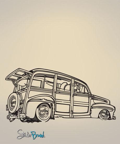 Vinyl Wall Decal Sticker Classic Car Beach Cruiser #672