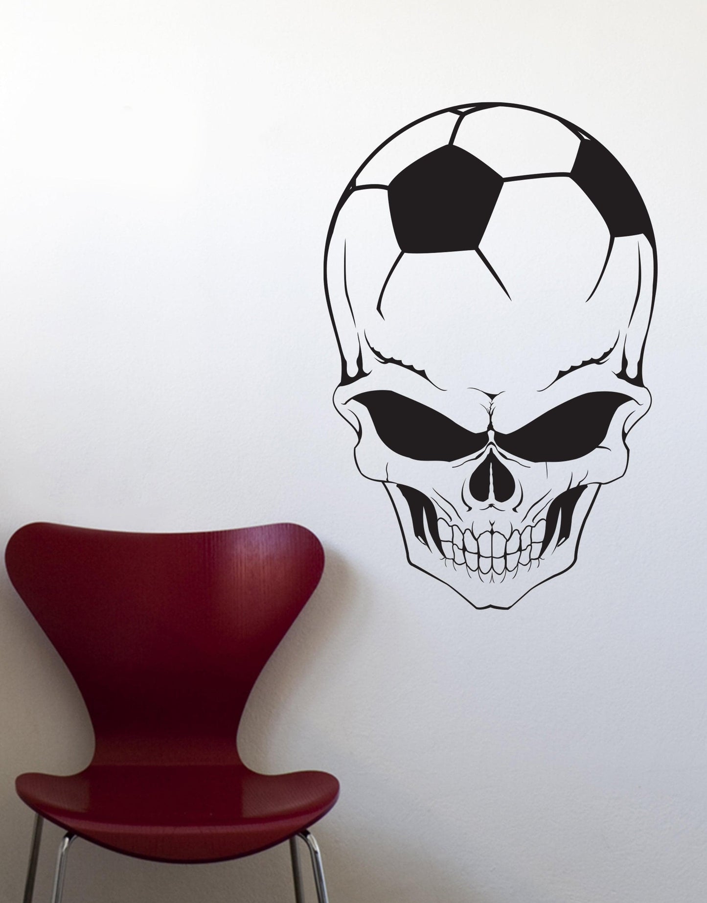 Soccer Football Skull Vinyl Wall Decal Sticker. #673