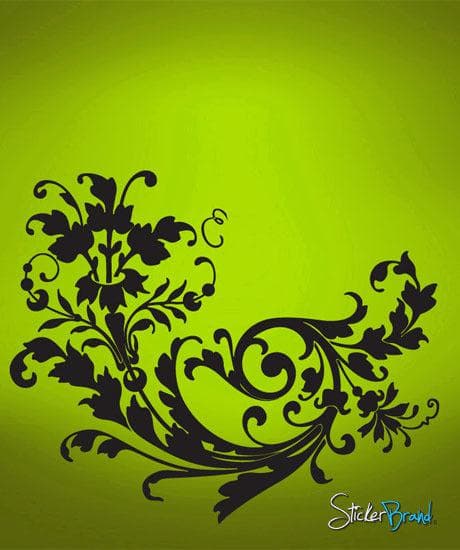 Vinyl Wall Decal Sticker Swirl Flower #687