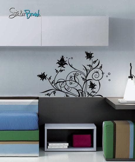 Vinyl Wall Decal Sticker Swirl Flower Circles #716