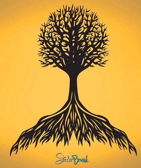 Vinyl Wall Decal Sticker Flowing Tree Roots #756