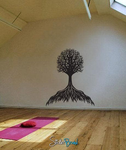 Vinyl Wall Decal Sticker Flowing Tree Roots #756
