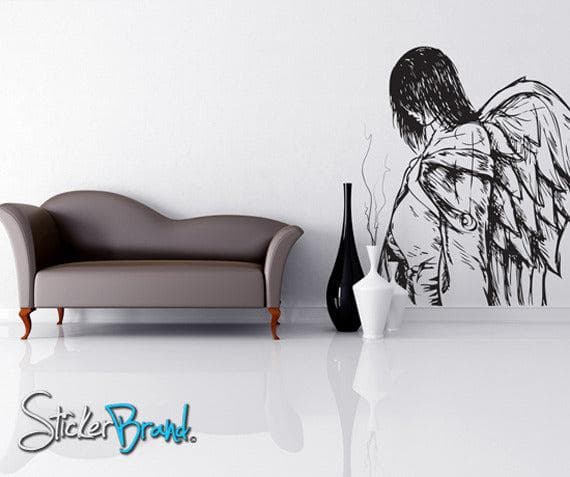Vinyl Wall Decal Sticker Angels and Demons Drawing #773