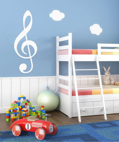 Vinyl Wall Decal Sticker Treble Clef Music Note  #892