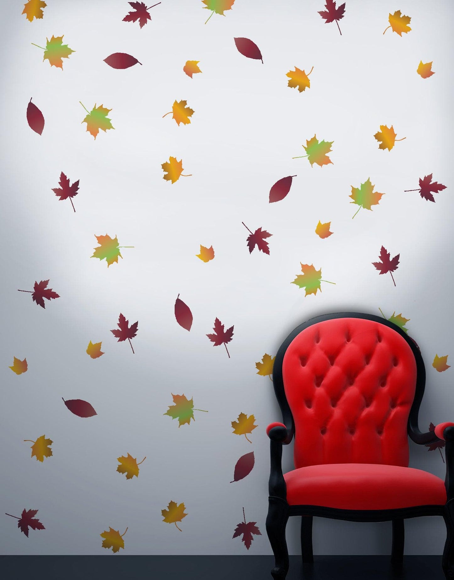 Wall Graphic Decal Autumn Leaves Falling #AC124