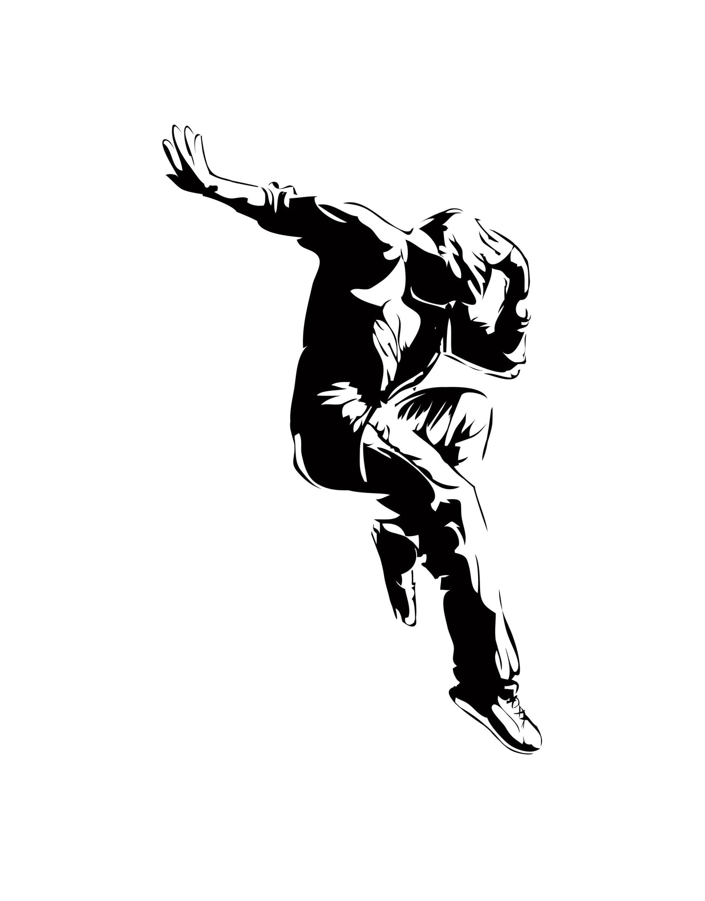 Break Dance Wall Decal Sticker. HipHop Theme, Dancer Dancing, Dance Studio Theme Decor. #AC174