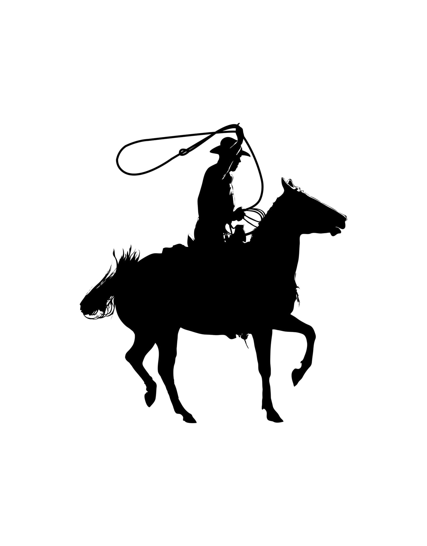Cowboy Roping Wall Decal Sticker. Western Country Theme Decor. #AC183