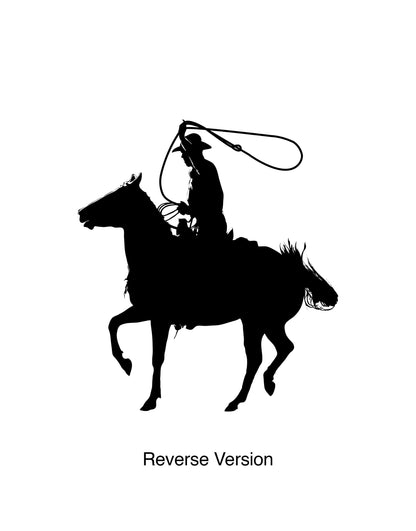 Cowboy Roping Wall Decal Sticker. Western Country Theme Decor. #AC183