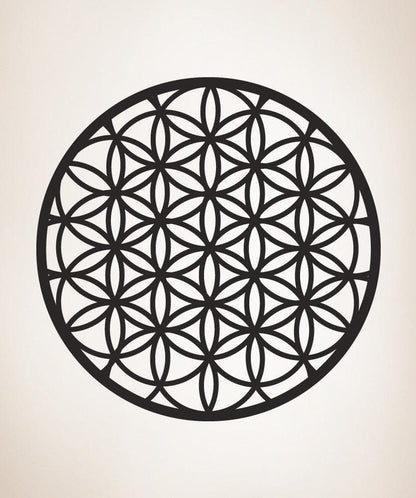 Circle Symmetry Geometric Mandala Pattern, Flower of Life Wall Decal. #OS_MB372