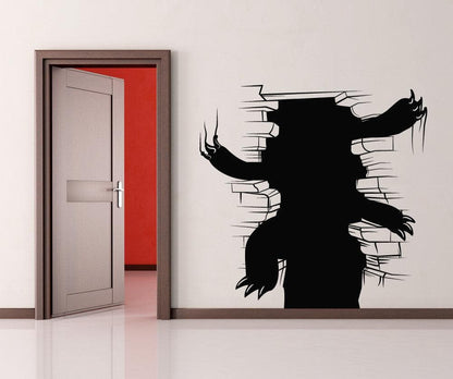 Monsters Coming Through the Wall Vinyl Wall Decal Sticker #OS_MB277