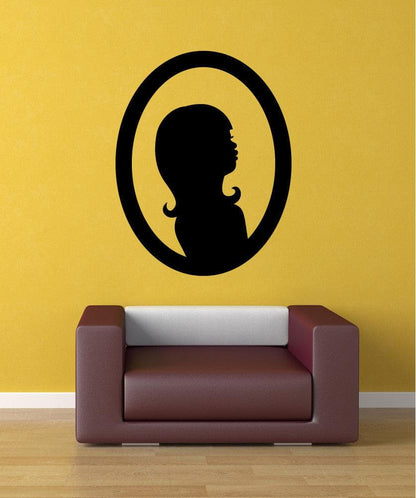 Vinyl Wall Decal Sticker Lady Mirror Reflection #OS_MB296