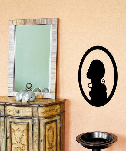 Vinyl Wall Decal Sticker Lady Framed Silhouette #OS_MB297