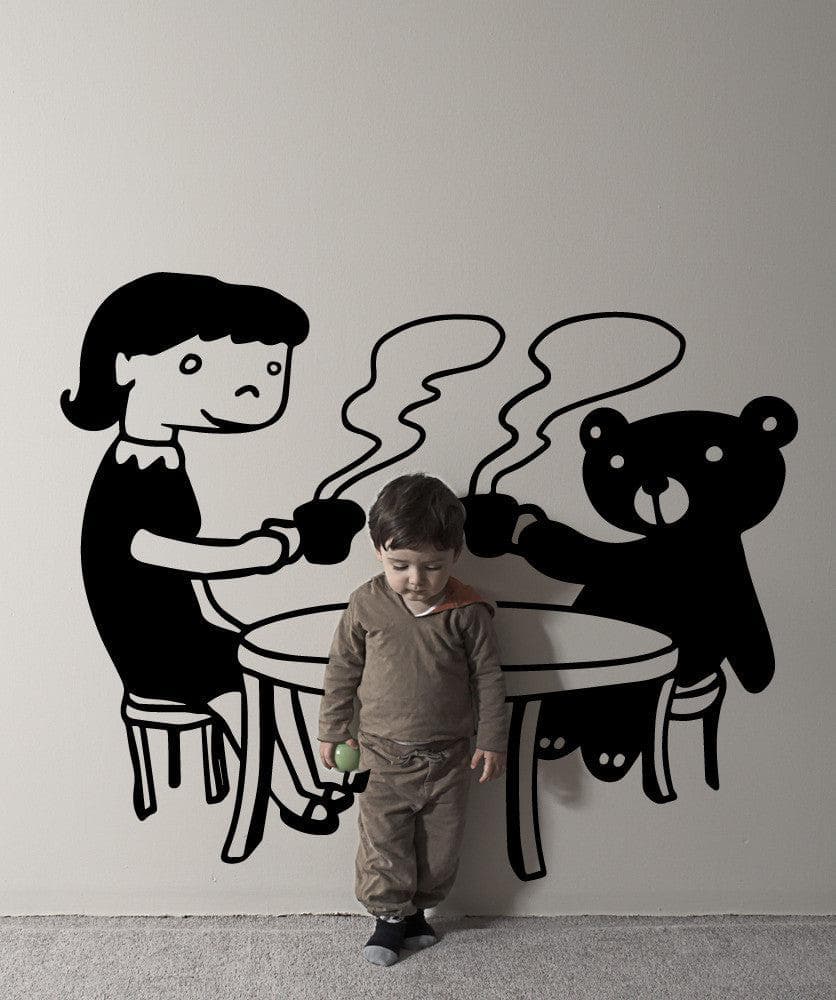 Vinyl Wall Decal Sticker Tea for Two #OS_MB517