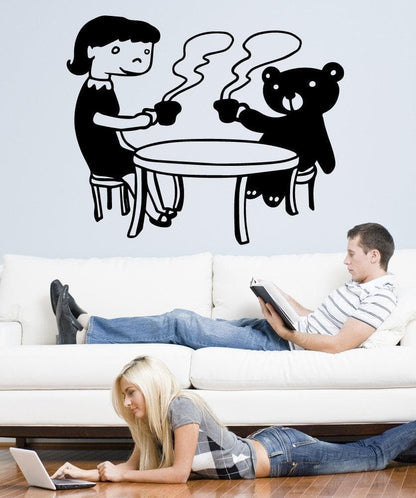 Vinyl Wall Decal Sticker Tea for Two #OS_MB517