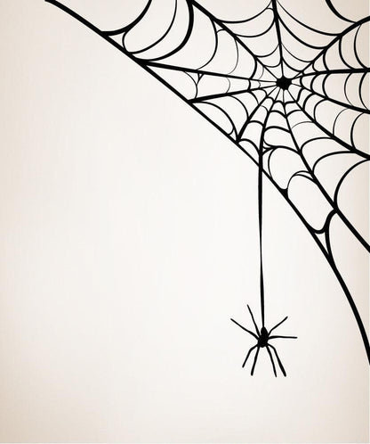 Spider Hanging From Web Vinyl Wall Decal Sticker. #OS_MB302