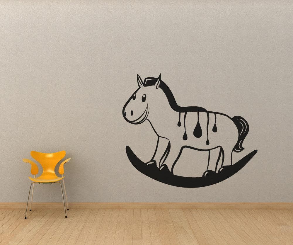 Vinyl Wall Decal Sticker Rocking Horse #OS_MB342