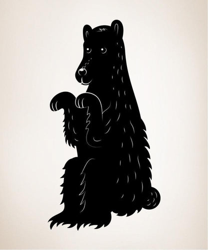 Vinyl Wall Decal Sticker Sitting Bear #OS_MB304