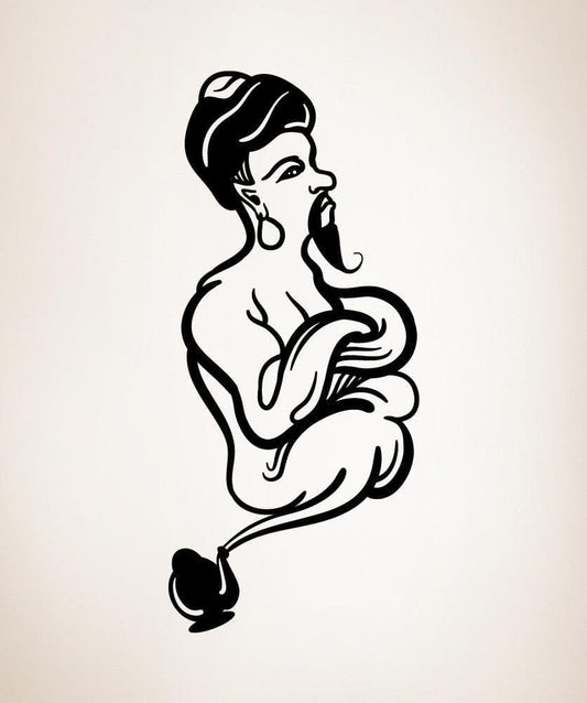 Vinyl Wall Decal Sticker Genie in a Bottle #OS_MB384