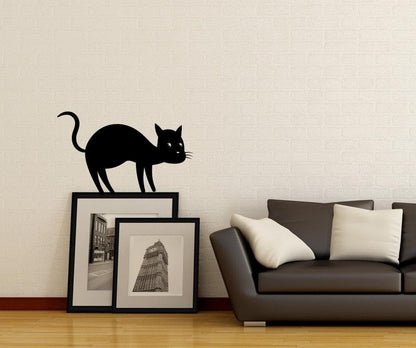 Vinyl Wall Decal Sticker Black Cat #OS_MB385