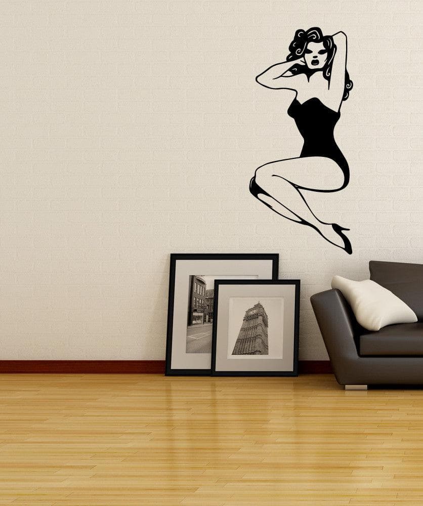 Vinyl Wall Decal Sticker Pin Up Lady OS_MB526 StickerBrand