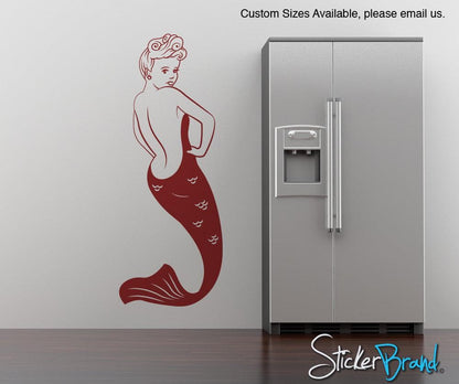 Sexy Mermaid Pin up Girl Vinyl Wall Decal Sticker. #OS_MB132