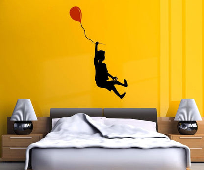 Vinyl Wall Decal Sticker Boy with Balloon #OS_MB347