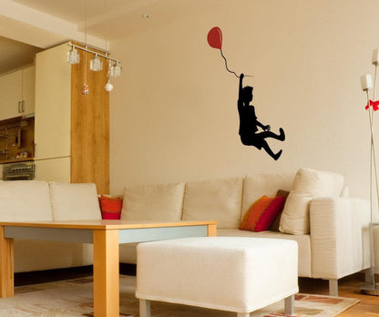 Vinyl Wall Decal Sticker Boy with Balloon #OS_MB347