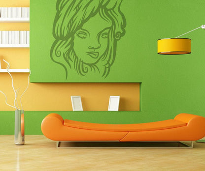 Vinyl Wall Decal Sticker Face in a Tree #OS_MB390