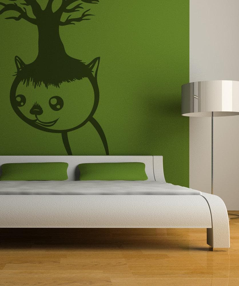 Vinyl Wall Decal Sticker Cat and Tree #OS_MB393