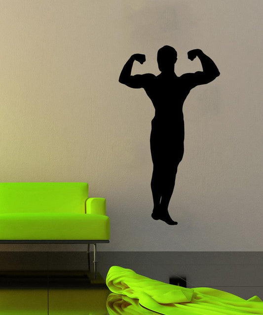 Vinyl Wall Decal Sticker Strong Man Pose #OS_MB533