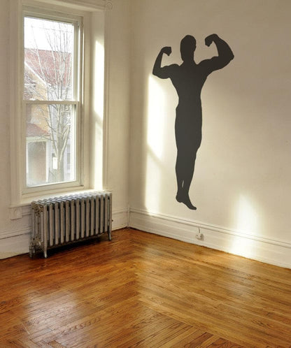 Vinyl Wall Decal Sticker Strong Man Pose #OS_MB533
