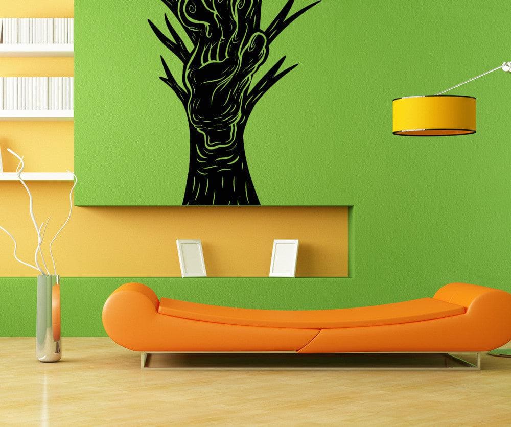 Vinyl Wall Decal Sticker Abstract Tree with Hand #OS_MB394