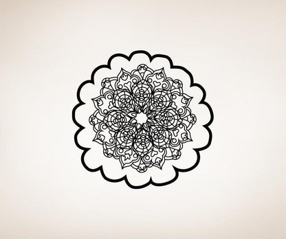 Oriental Flower Motif Vinyl Wall Decal Sticker.  #OS_MB121