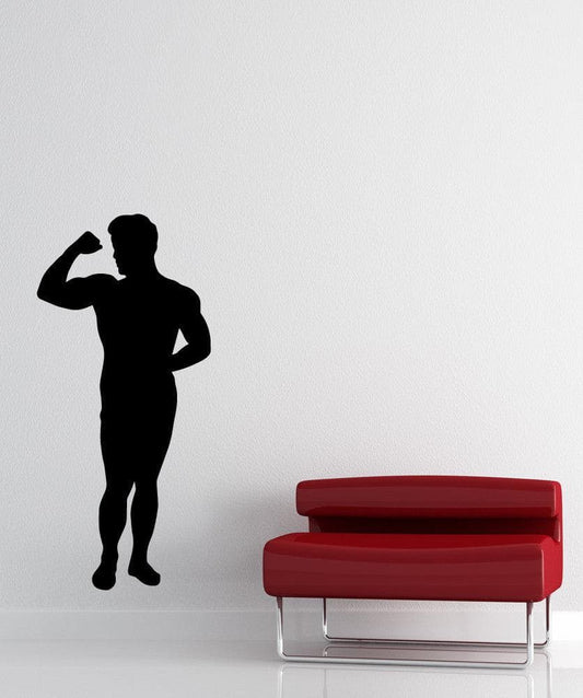 Vinyl Wall Decal Sticker Flexing Silhouette #OS_MB537