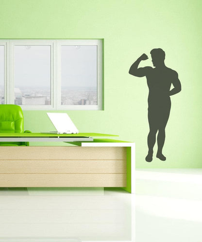 Vinyl Wall Decal Sticker Flexing Silhouette #OS_MB537