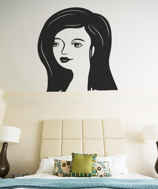 Vinyl Wall Decal Sticker Lady Portrait #OS_MB357