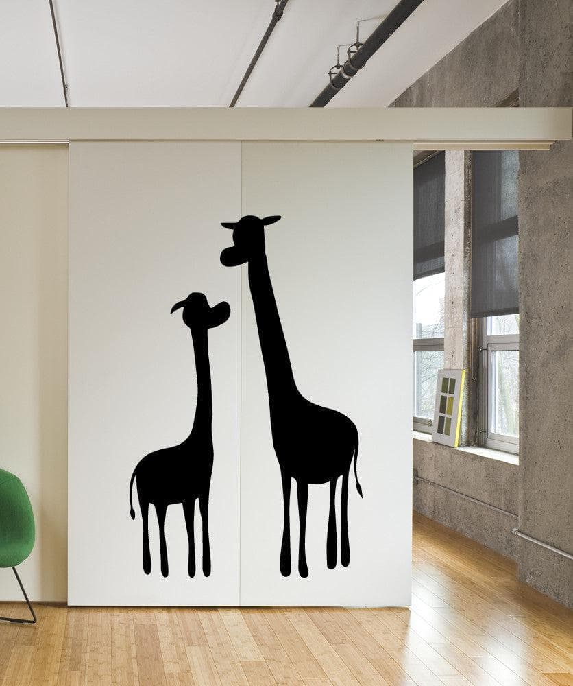 Vinyl Wall Decal Sticker Two Giraffes #OS_MB479