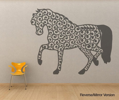 Vinyl Wall Decal Sticker Intricate Horse #OS_MB253
