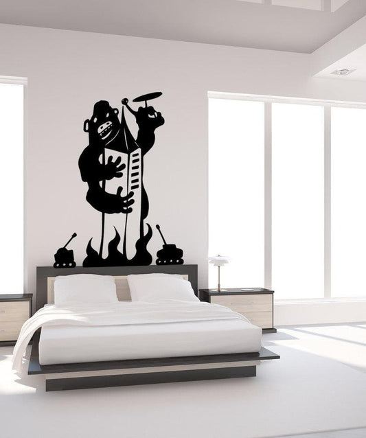 Vinyl Wall Decal Sticker Gorilla Attack #OS_MB487