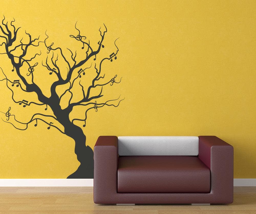 Vinyl Wall Decal Sticker Solid Musical Tree #OS_MB448