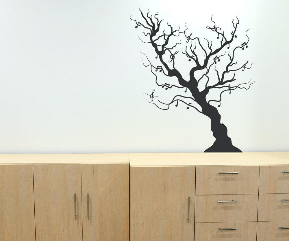 Vinyl Wall Decal Sticker Solid Musical Tree #OS_MB448