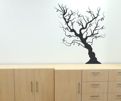 Vinyl Wall Decal Sticker Solid Musical Tree #OS_MB448