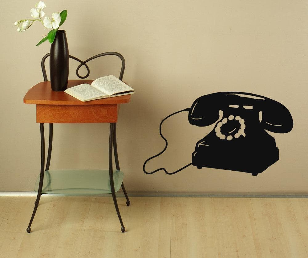 Vinyl Wall Decal Sticker Rotary Dial Phone #OS_MB552