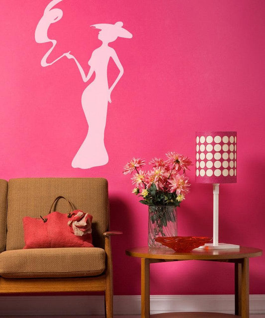 Vinyl Wall Decal Sticker Lady with Smoke Swirl #OS_MB496