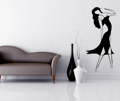 Vinyl Wall Decal Sticker Lady Sketch #OS_MB498