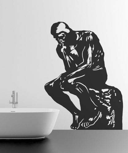The Thinker Sculture Statue Wall Decal. #OS_MB564