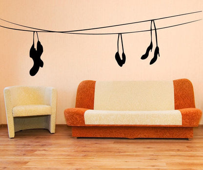 Vinyl Wall Decal Sticker Socks on the Line #OS_MB508