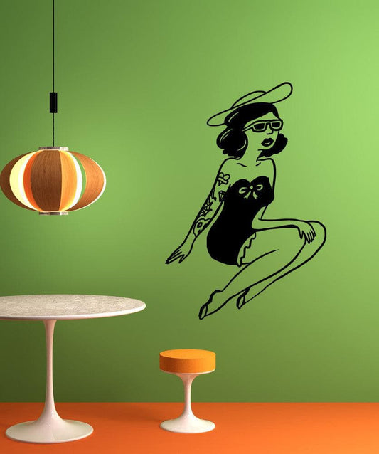 Vinyl Wall Decal Sticker Tattooed Pinup #OS_MB569